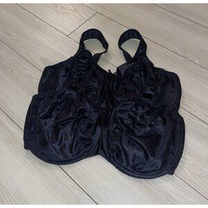 2 Bali 3562 Satin Tracings Full Figure Minimizer Bras UW Womens 38DDD Black
